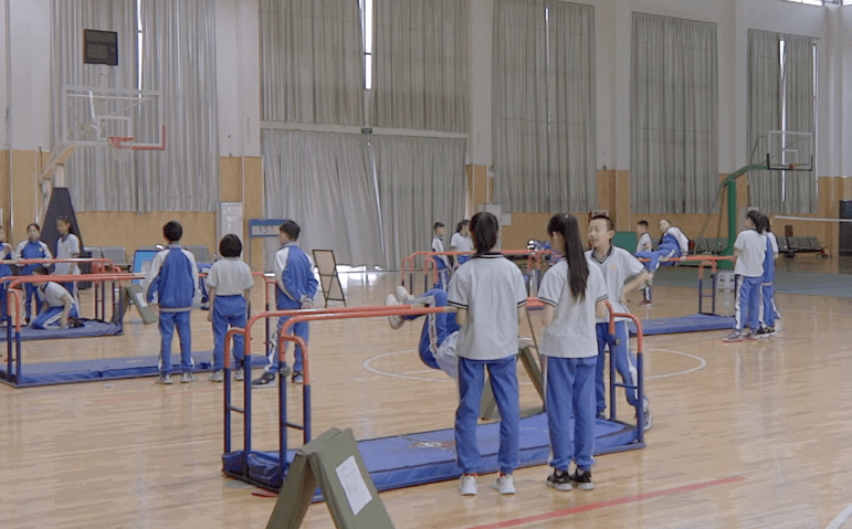 属于孩子们的器械体操双杠简单技术运用课例(图5)